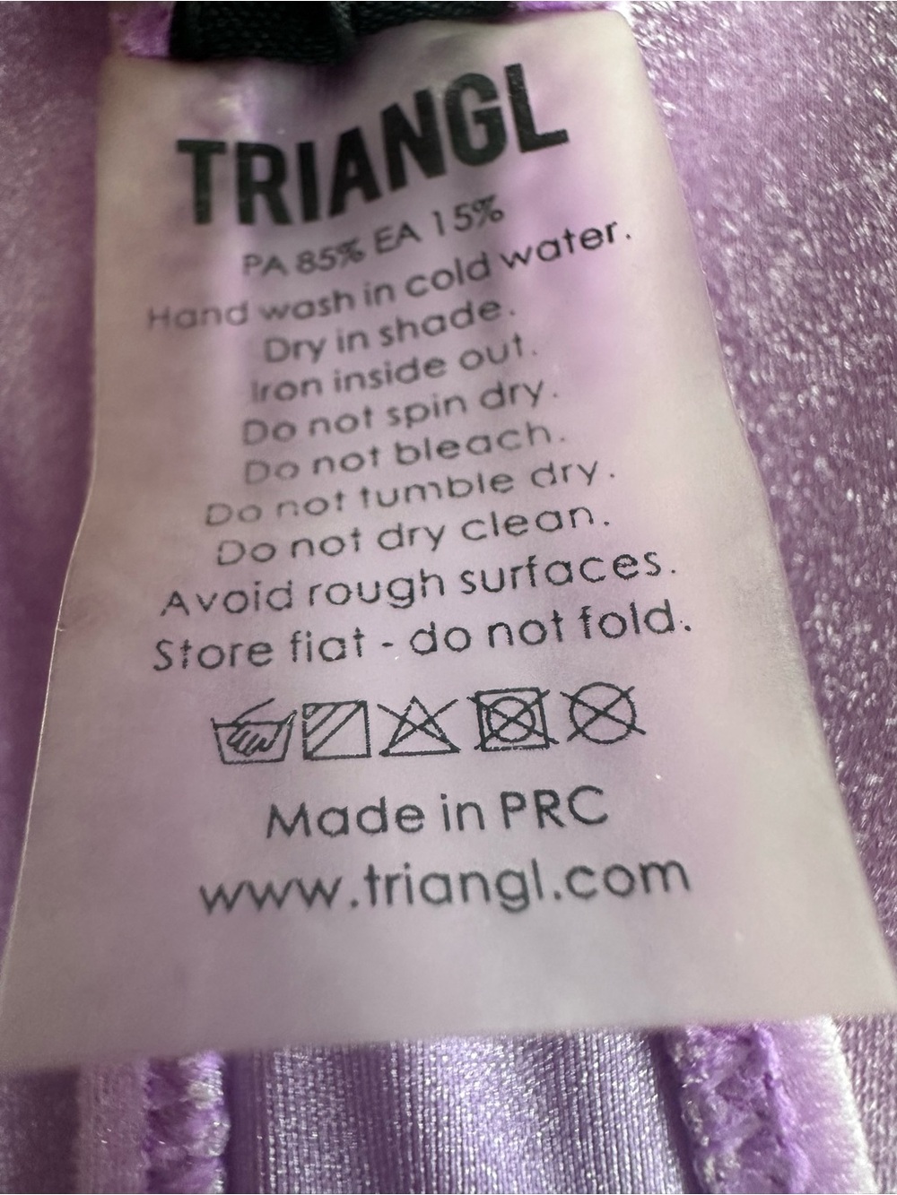 TRIANGL Velvet Bikini Set- Purple Haze- Size Medium - Picture 10 of 10